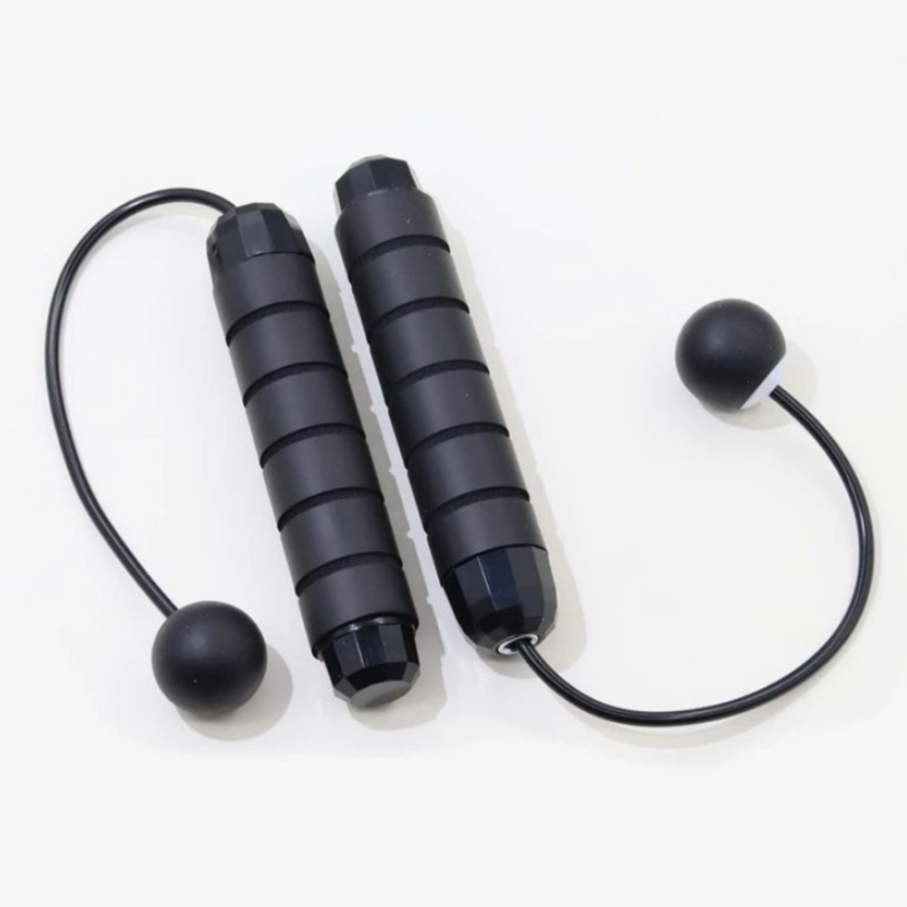 Cordless Skip Rope Weighted Ball Ends in Black, White - Exercise, Sport, Fitness